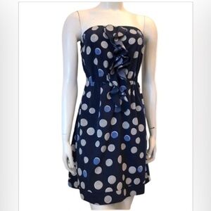 BANANA REPUBLIC size 4 women’s strapless polka dot summer dress.